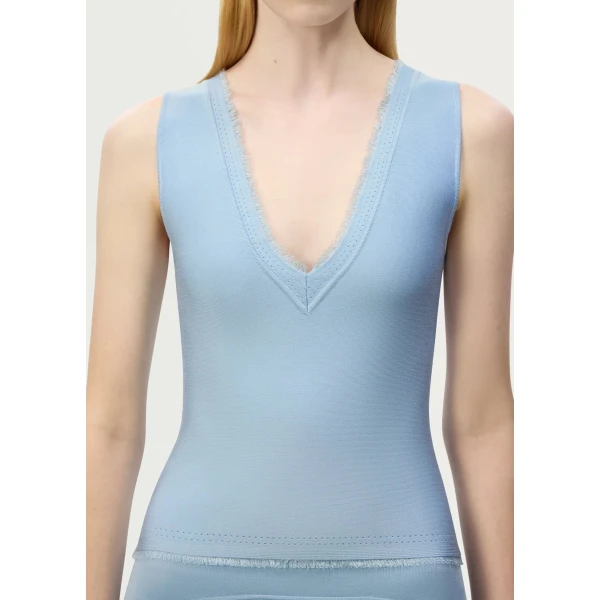Adam Lippes Ria Top in Blue, view 4
