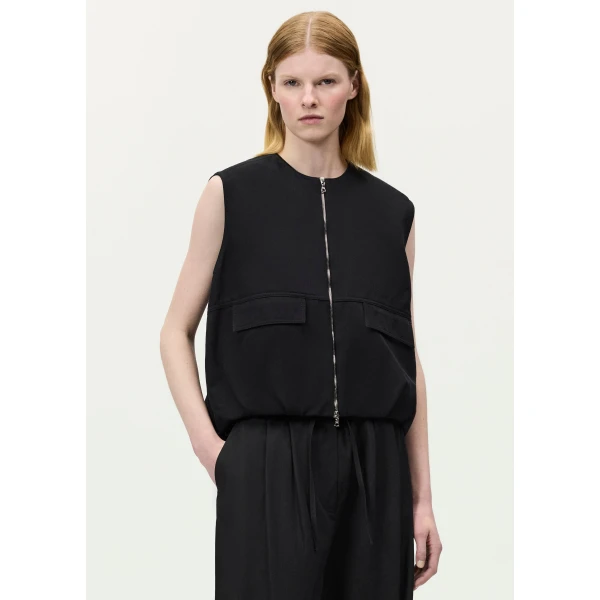 Adam Lippes Ryoshi Vest in Black, view 2