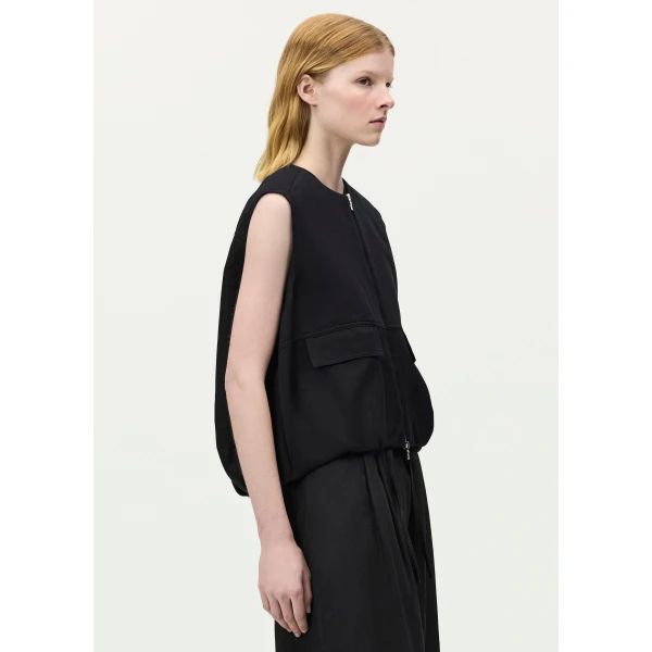 Adam Lippes Ryoshi Vest in Black, view 3