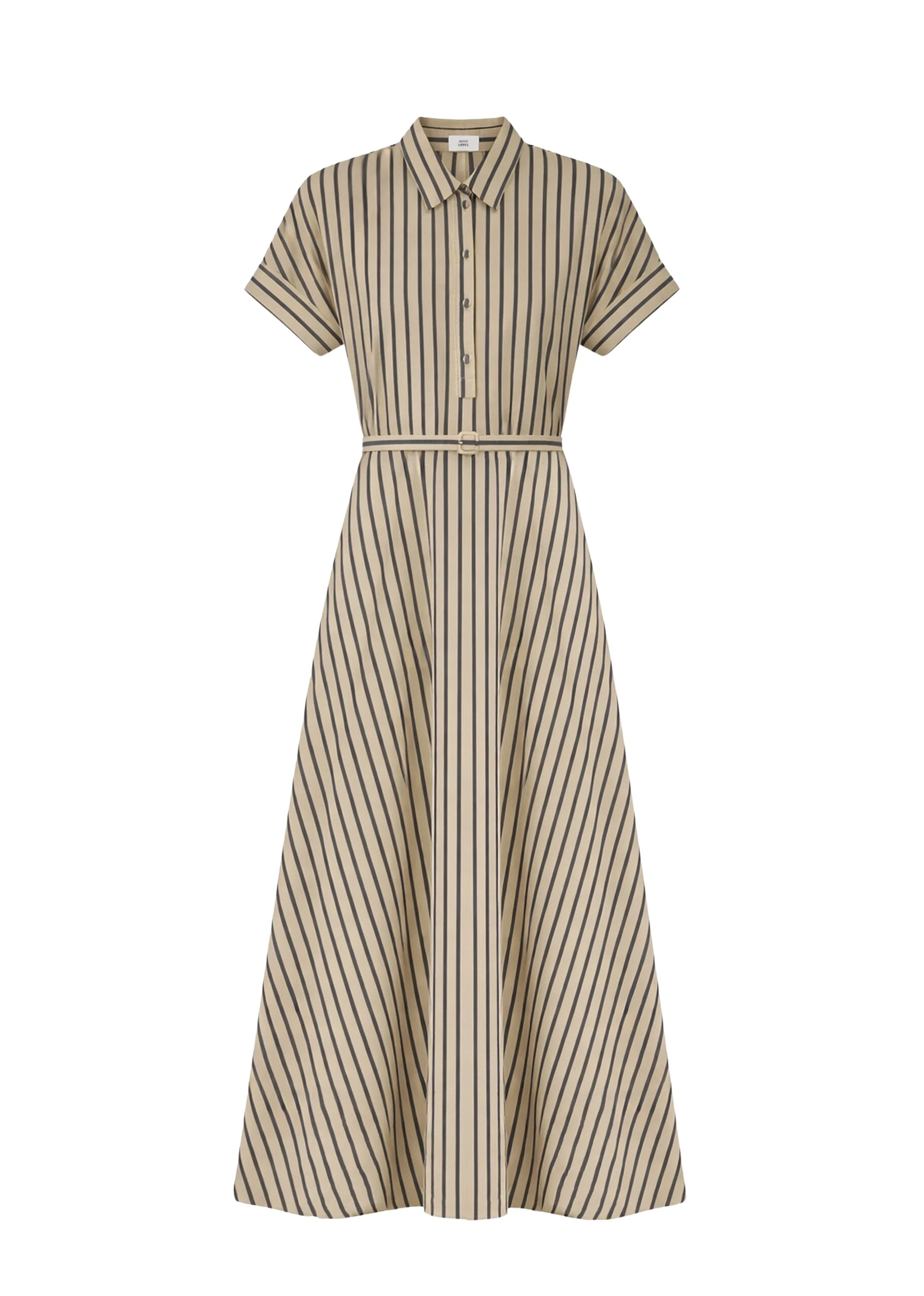 Adam Lippes Sadie Dress in Khaki/Navy