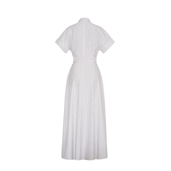 Adam Lippes Sadie Dress in White/Ink, view 2