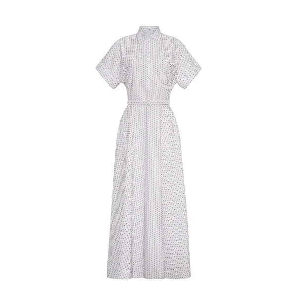 Adam Lippes Sadie Dress in White/Ink