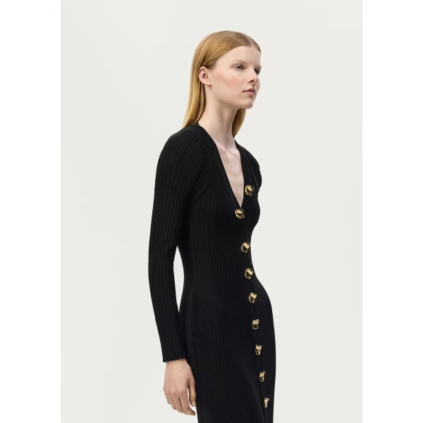 Adam Lippes Safi Shrug in Black Knit, view 3