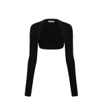 Adam Lippes Safi Shrug in Black Knit