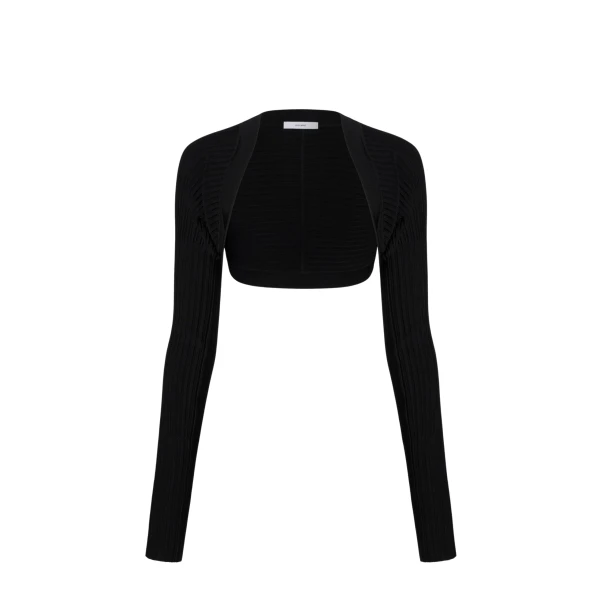 Adam Lippes Safi Shrug in Black Knit