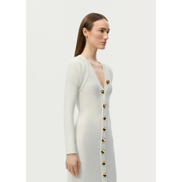 Adam Lippes Safi Shrug in Ivory Knit, view 3