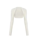 Adam Lippes Safi Shrug in Ivory Knit