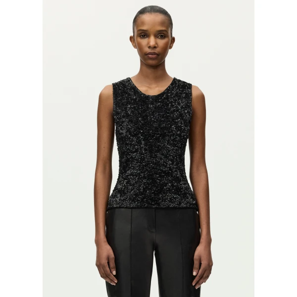 Adam Lippes Santi Top in Black, view 2