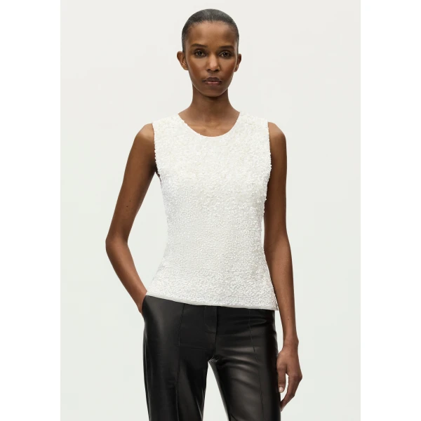 Adam Lippes Santi Top in Ivory, view 2