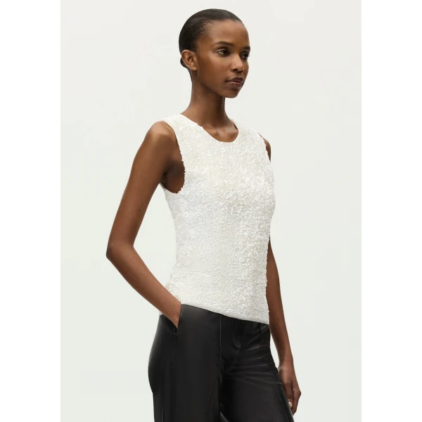 Adam Lippes Santi Top in Ivory, view 3