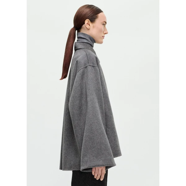 Adam Lippes Shiloh Top in Heather Grey, view 3