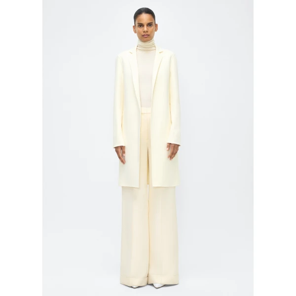 Adam Lippes Short Coat in Ivory, view 2
