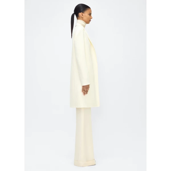 Adam Lippes Short Coat in Ivory, view 3