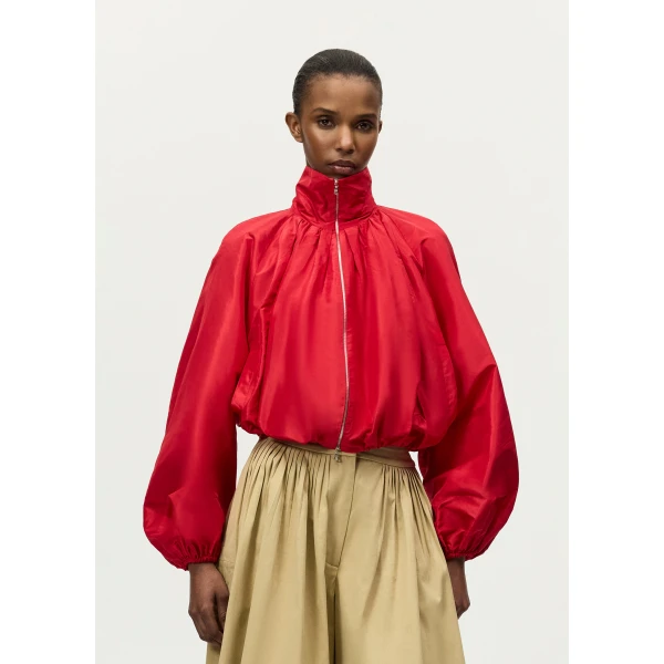 Adam Lippes Simone Jacket in Vermilion, view 2