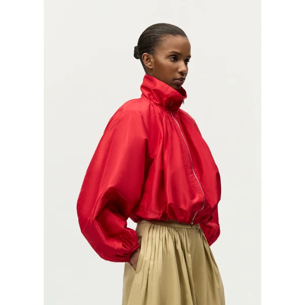 Adam Lippes Simone Jacket in Vermilion, view 3