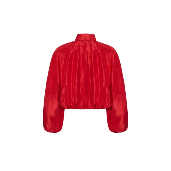 Adam Lippes Simone Jacket in Vermilion, view 5
