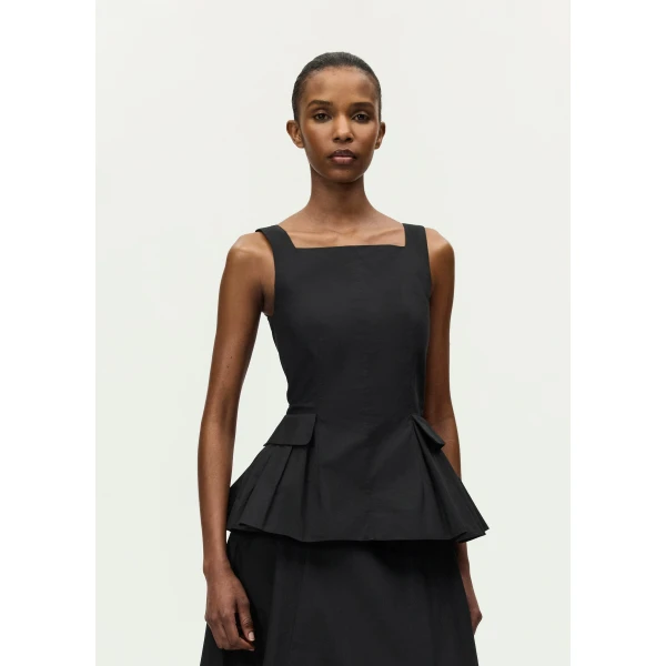 Adam Lippes Soleil Top in Black, view 2