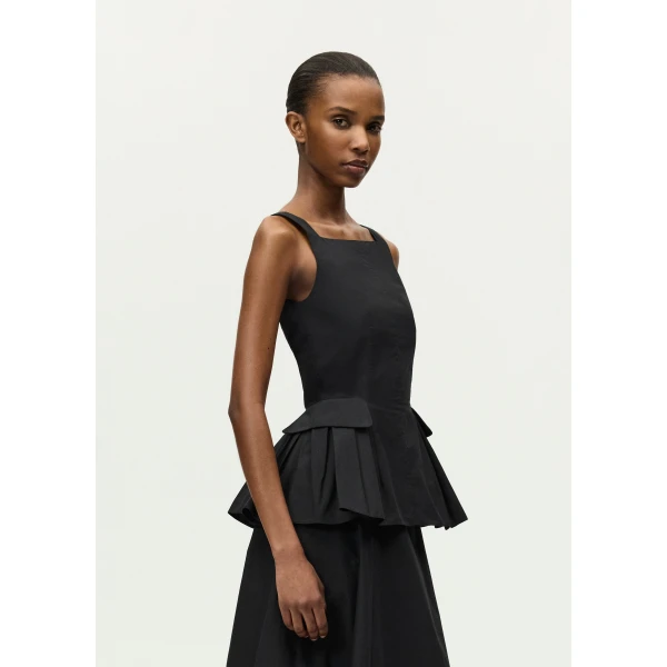 Adam Lippes Soleil Top in Black, view 3
