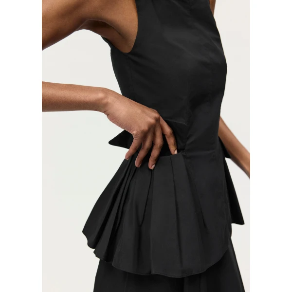 Adam Lippes Soleil Top in Black, view 4