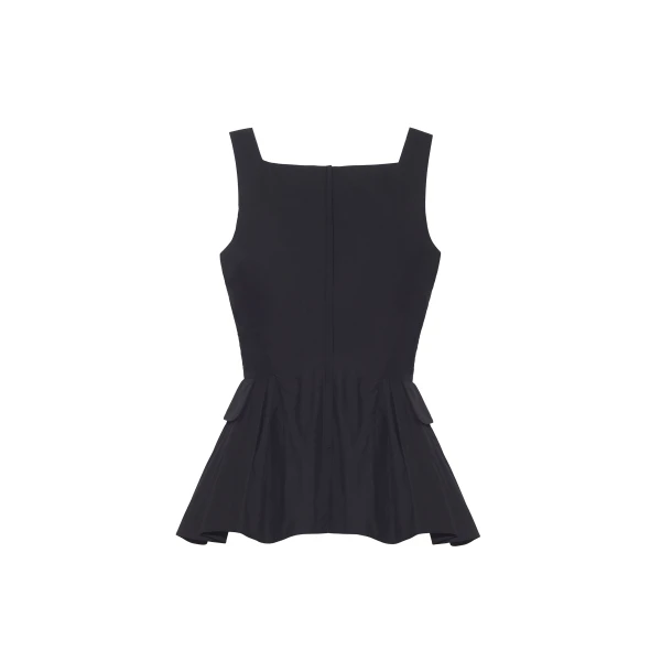 Adam Lippes Soleil Top in Black, view 5