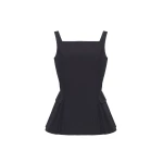 Adam Lippes Soleil Top in Black