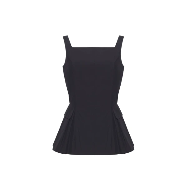Adam Lippes Soleil Top in Black