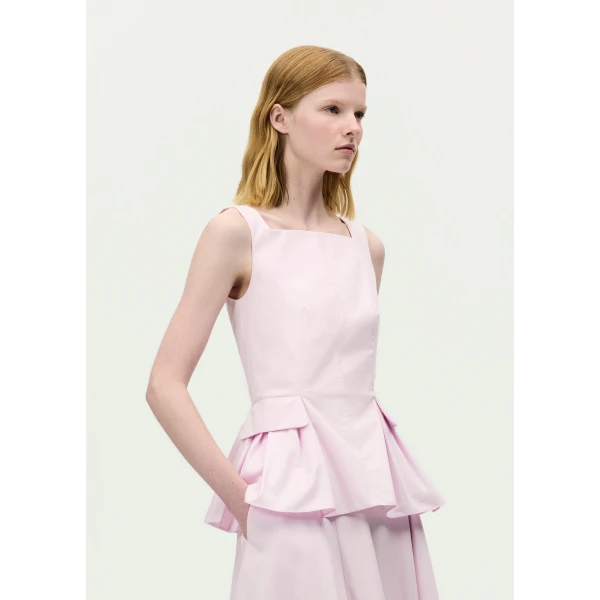 Adam Lippes Soleil Top in Pale Pink, view 3