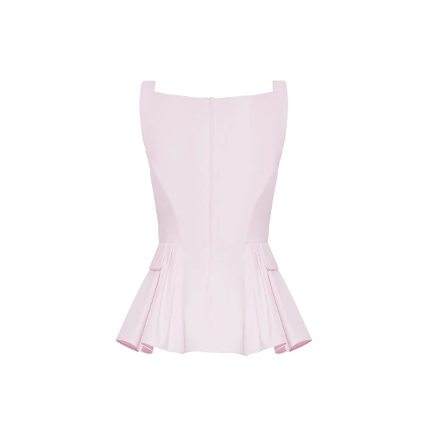Adam Lippes Soleil Top in Pale Pink, view 5