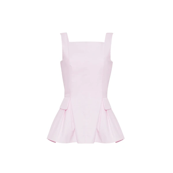 Adam Lippes Soleil Top in Pale Pink