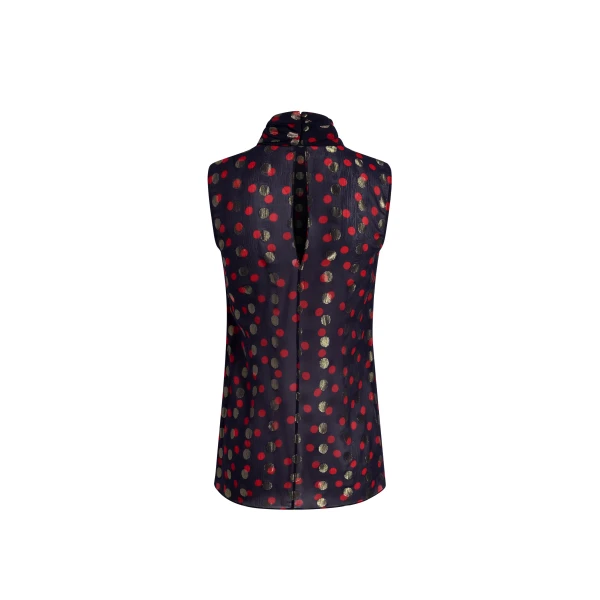 Adam Lippes Swayze Top in Navy Multi, view 5