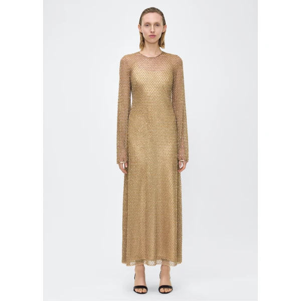 Adam Lippes Sylvia Dress in Gold, view 2