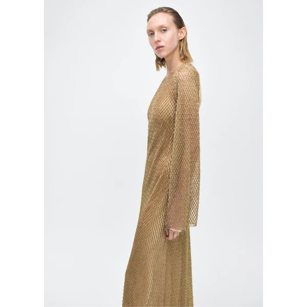 Adam Lippes Sylvia Dress in Gold, view 4