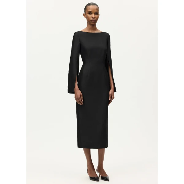 Adam Lippes Talitha Dress in Black, view 2