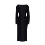 Adam Lippes Talitha Dress in Black