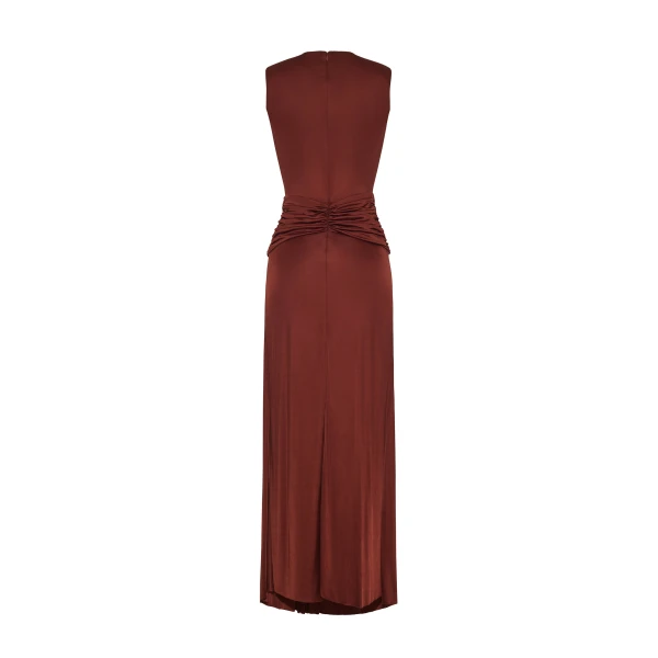 Adam Lippes Talitha Dress in Copper, view 5