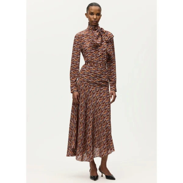 Adam Lippes Tess Skirt in Copper, view 2