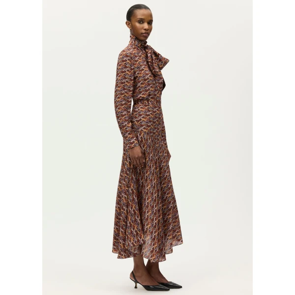 Adam Lippes Tess Skirt in Copper, view 3