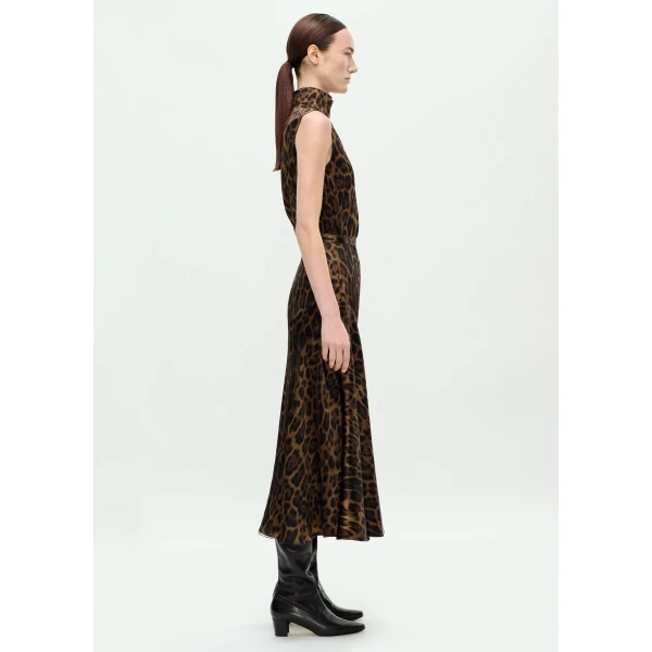 Adam Lippes Tess Skirt in Natural Leopard, view 3