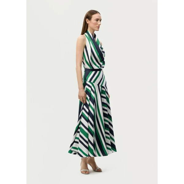 Adam Lippes Thea Skirt in Green Multi, view 3