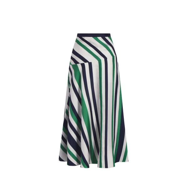 Adam Lippes Thea Skirt in Green Multi, view 4