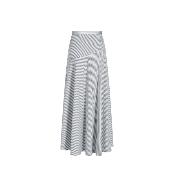 Adam Lippes Thea Skirt in White/Ink, view 5