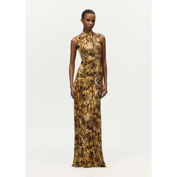 Adam Lippes Theo Dress in Copper Multi, view 2