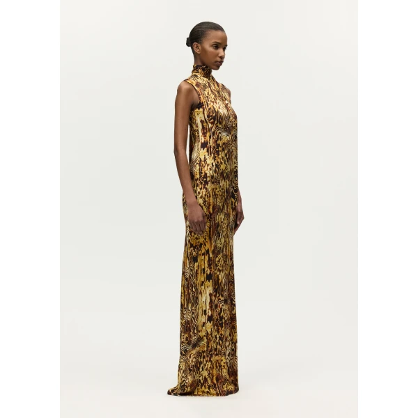 Adam Lippes Theo Dress in Copper Multi, view 3