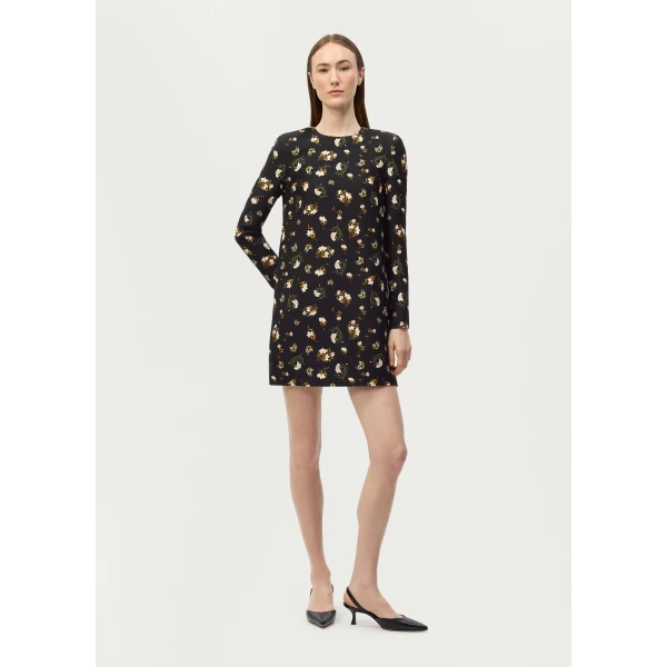 Adam Lippes Tilley Dress in Black Floral, view 2