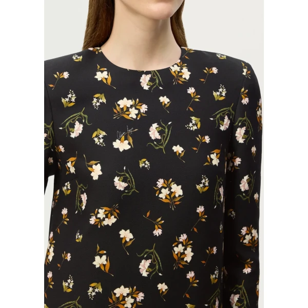 Adam Lippes Tilley Dress in Black Floral, view 4