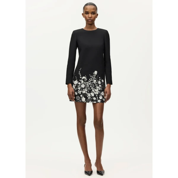 Adam Lippes Tilley Dress in Black/Silver, view 2