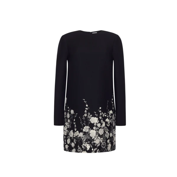 Adam Lippes Tilley Dress in Black/Silver