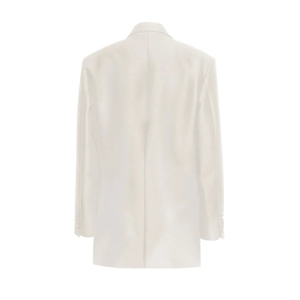 Adam Lippes Tux Jacket in Ivory, view 4