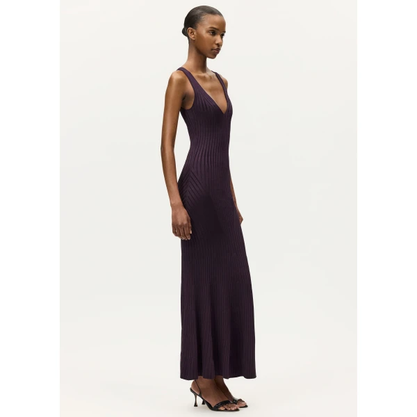 Adam Lippes Twyla Dress in Aubergine, view 3
