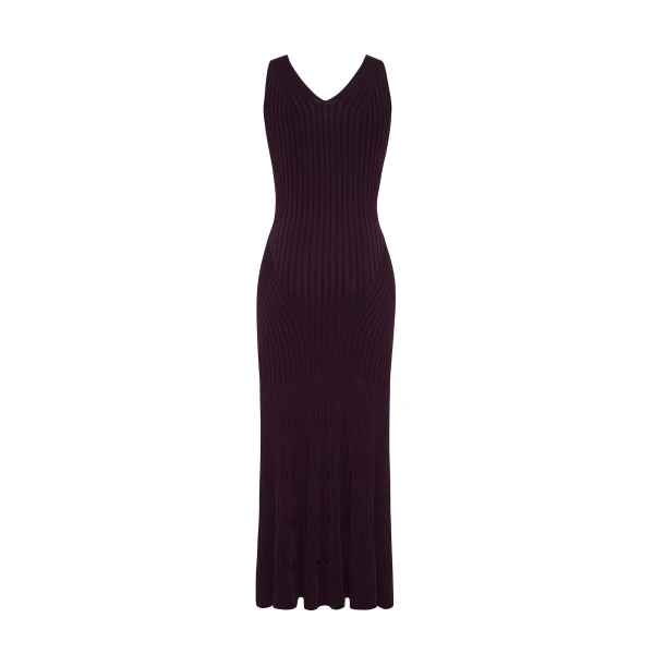 Adam Lippes Twyla Dress in Aubergine, view 5